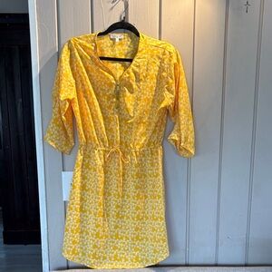 Stella Tweed Yellow Floral Long Sleeve Dress